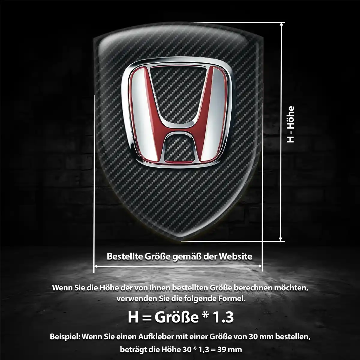 Honda Emblem Aufkleber Wappen Elegantes Design
