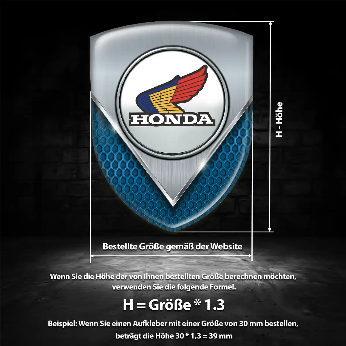 Honda Emblem Aufkleber Wappen Exterieurdesign