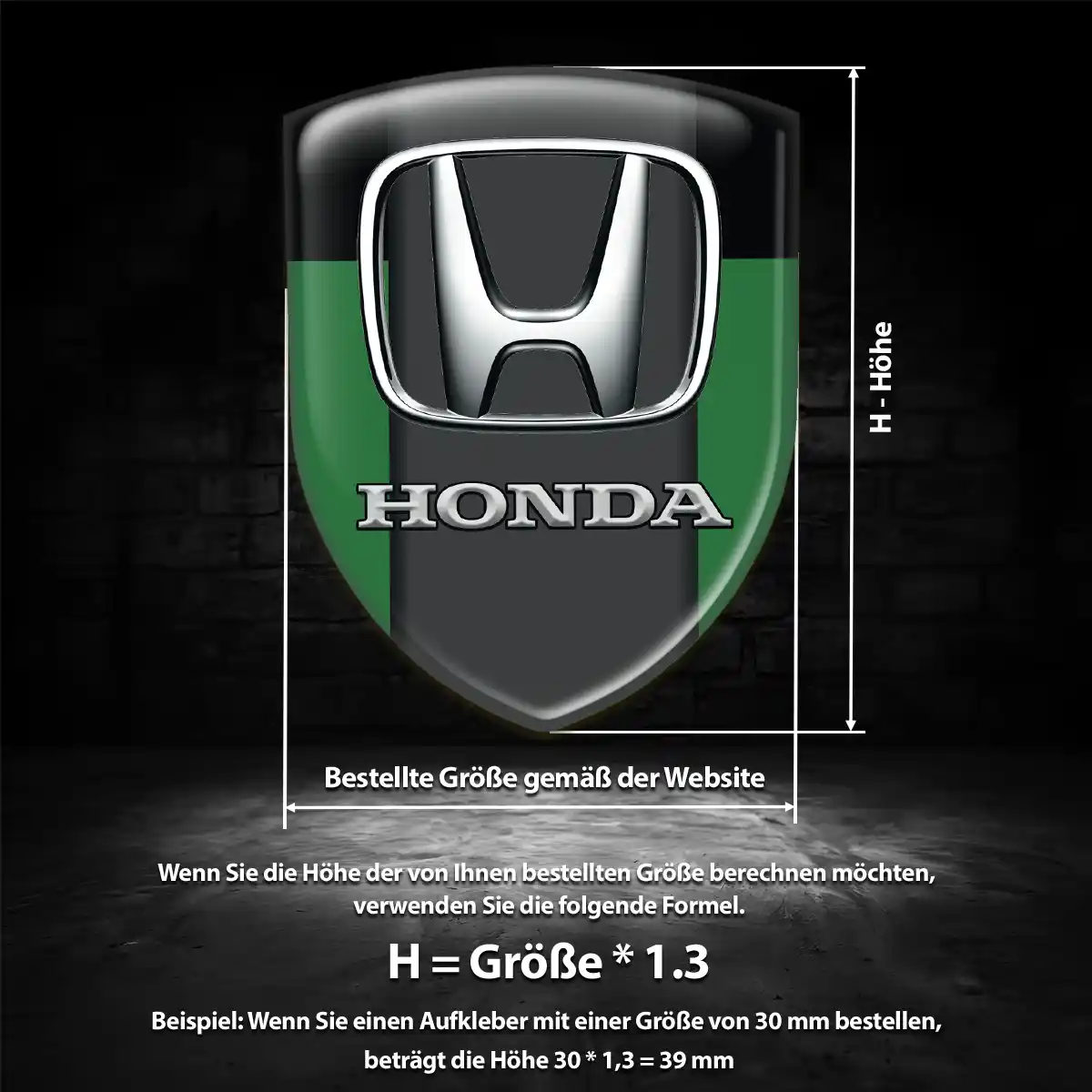 Honda Emblem Aufkleber Wappen Hohe Qualität