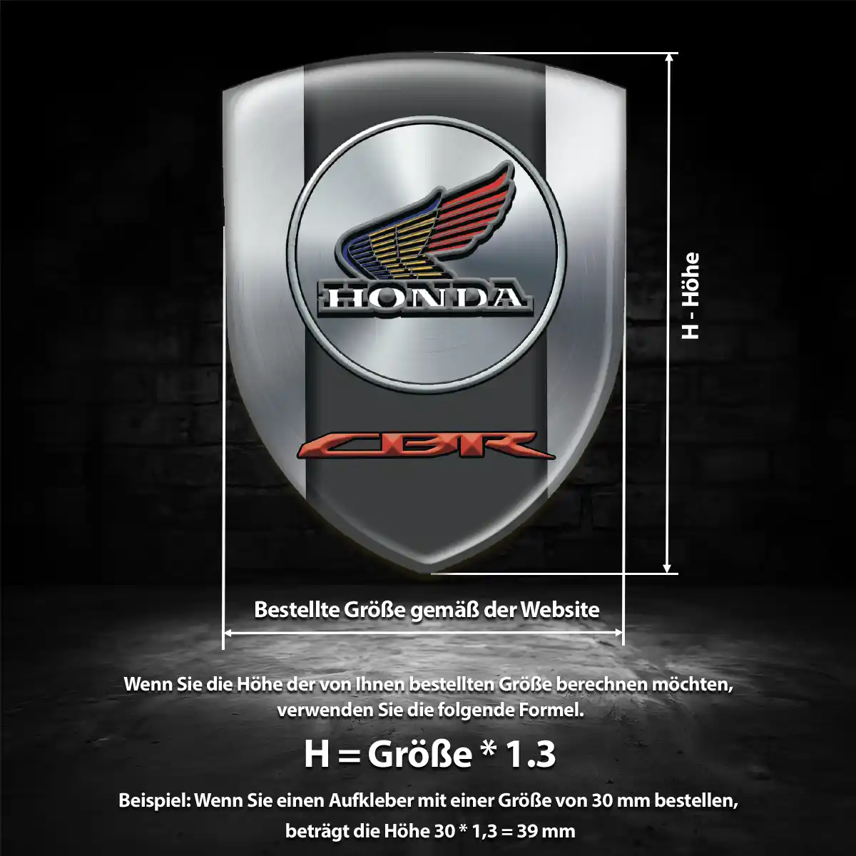 Honda Emblem Aufkleber Wappen Interieurdesign