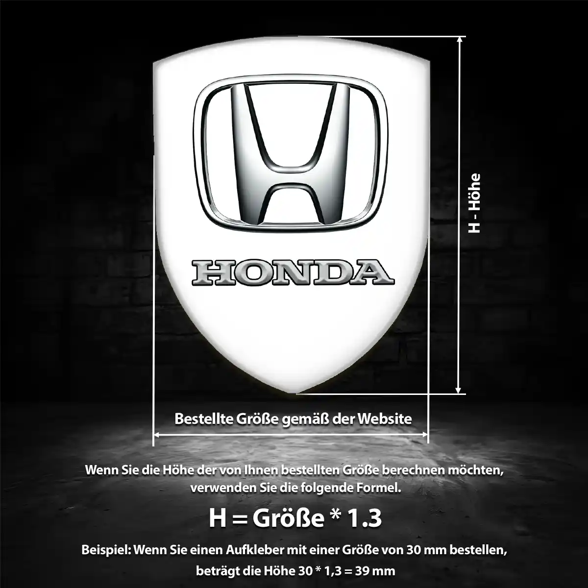 Honda Emblem Aufkleber Wappen Limitierte Auflage