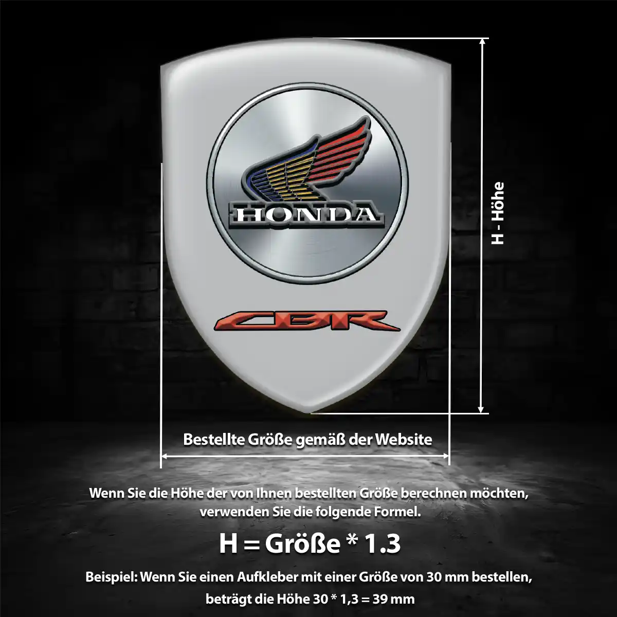 Honda Emblem Aufkleber Wappen Markenedition