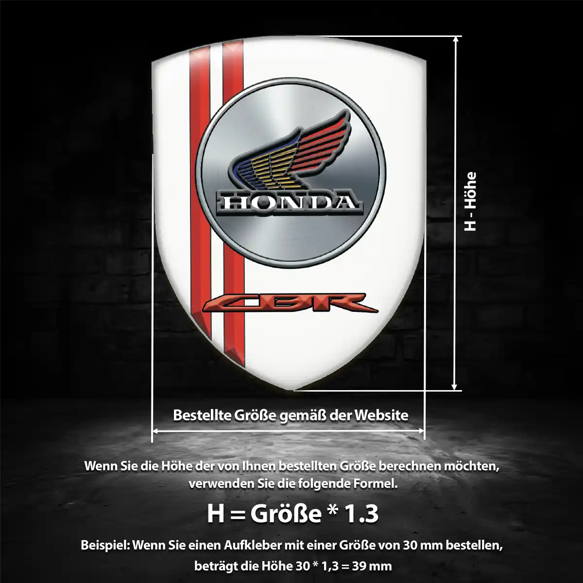 Honda Emblem Aufkleber Wappen Modernes Design