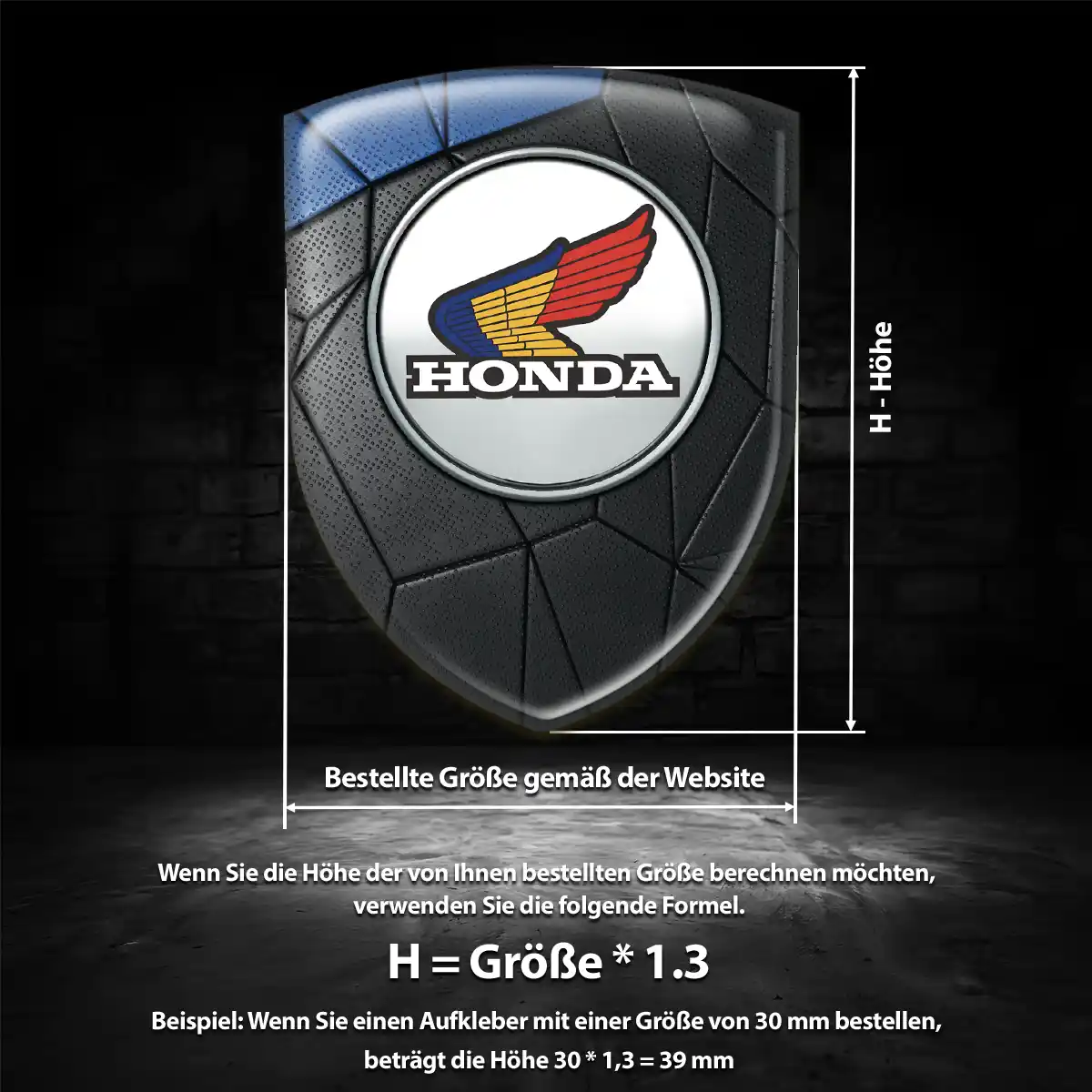 Honda Emblem Aufkleber Wappen Premiumqualität