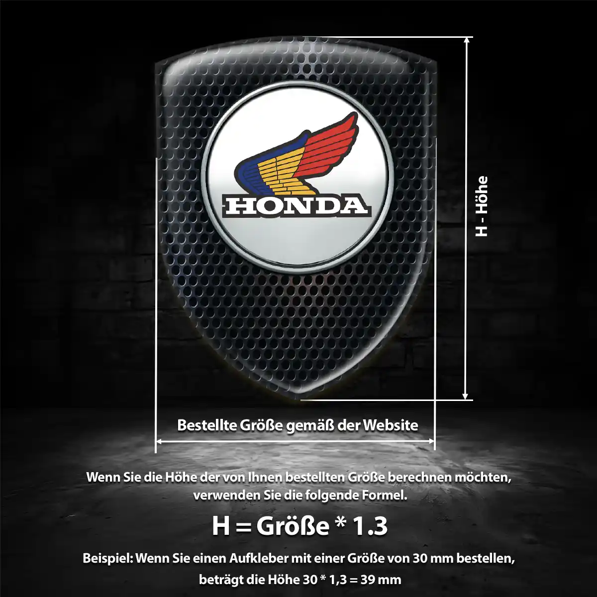 Honda Emblem Aufkleber Wappen Stilvolles Design