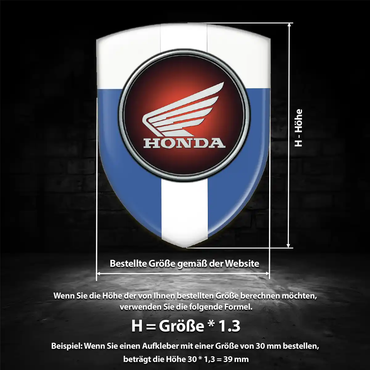 Honda Emblem Hochwertiges Harz