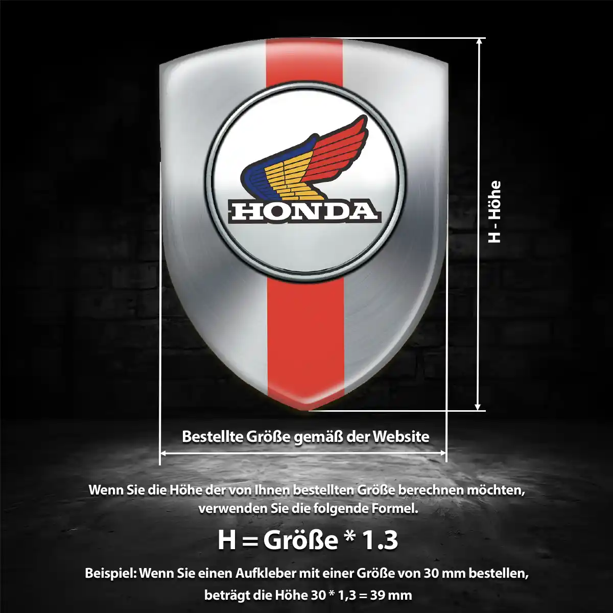 Honda Emblem Wappen Aufkleber Auto Exterieurdesign