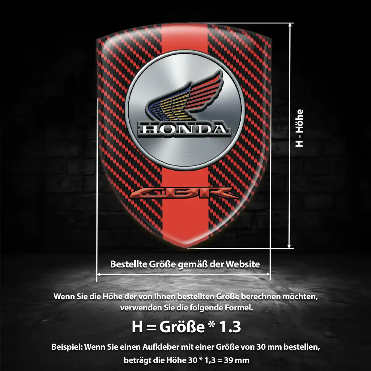 Honda Emblem Wappen Aufkleber Auto Limitierte Auflage