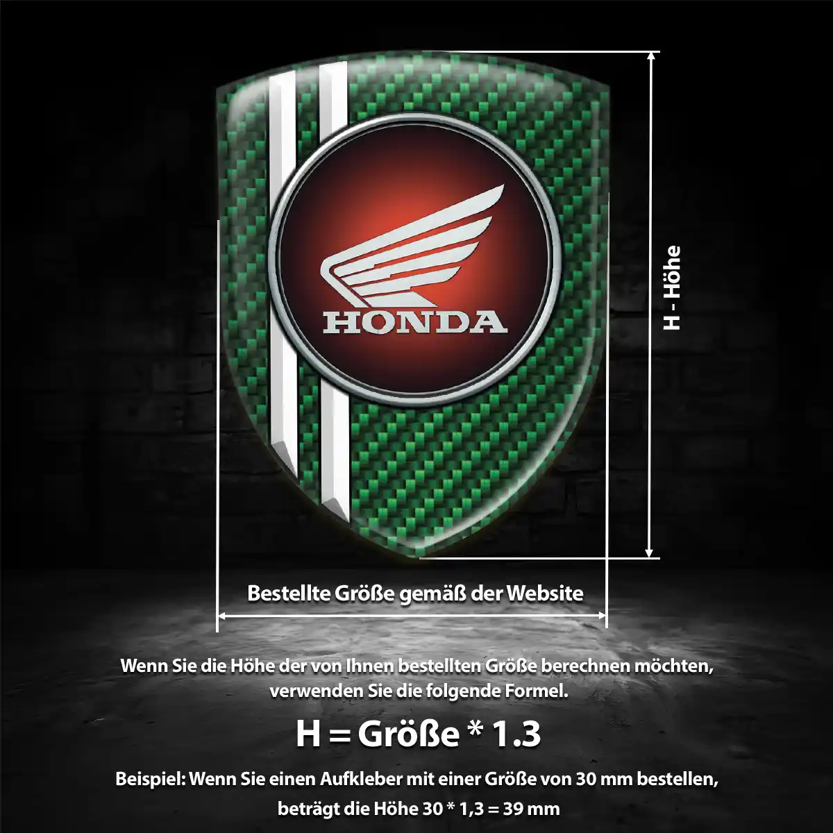 Honda Emblem Wappen Aufkleber Auto Stilvolles Design