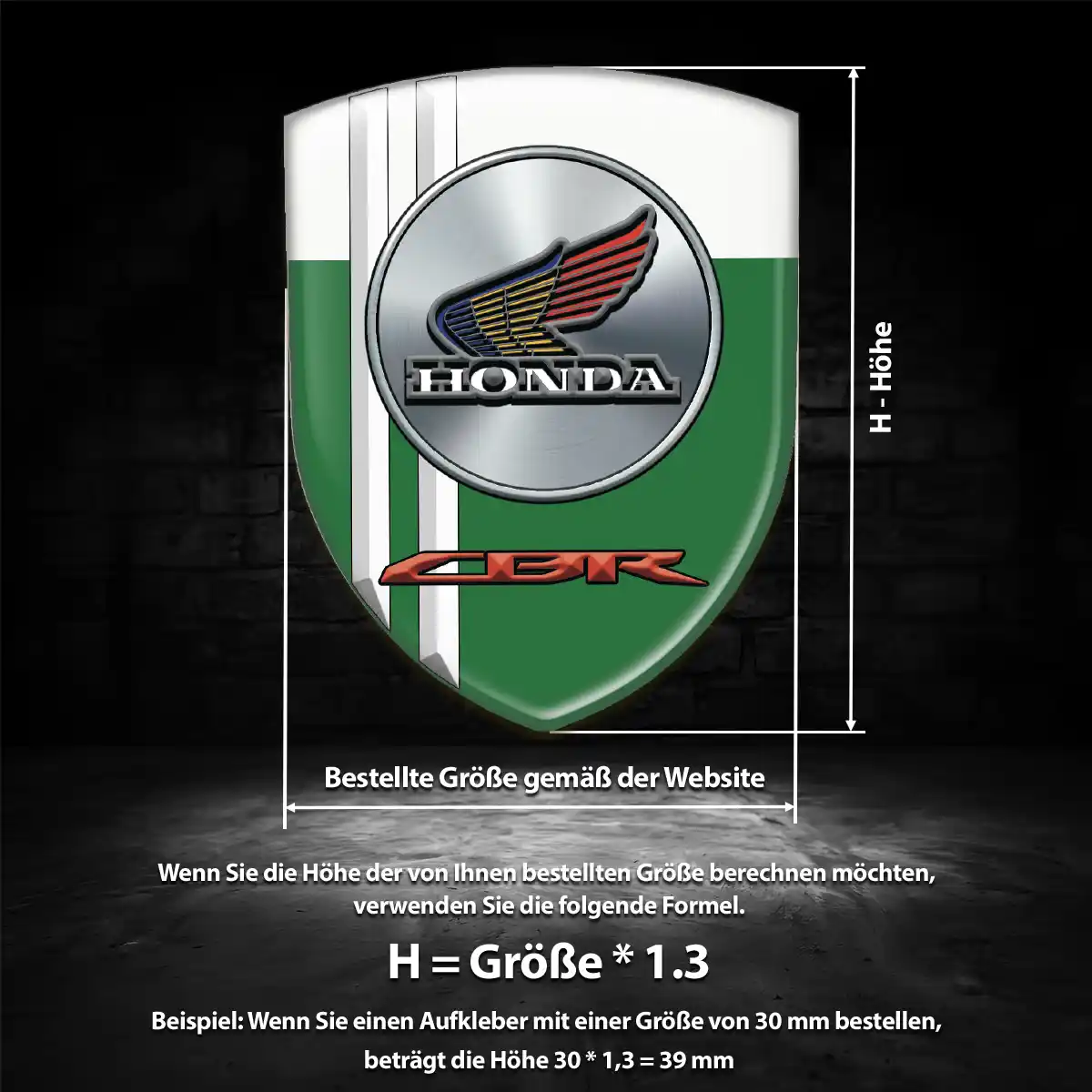 Honda Emblem Wappen Aufkleber Limitierte Auflage