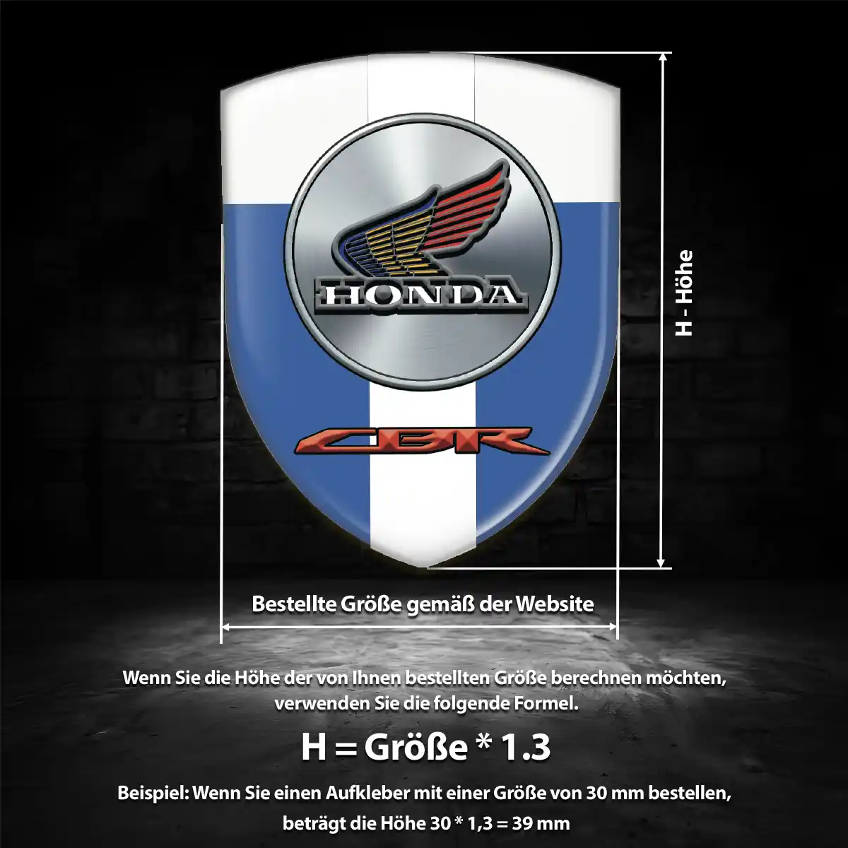 Honda Emblem Wappen Aufkleber Stilvolles Design