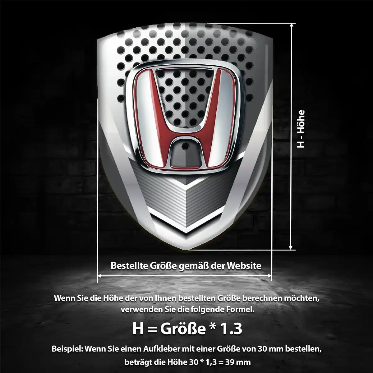 Honda Emblem Wappen Auto Ausdrucksstarkes Design