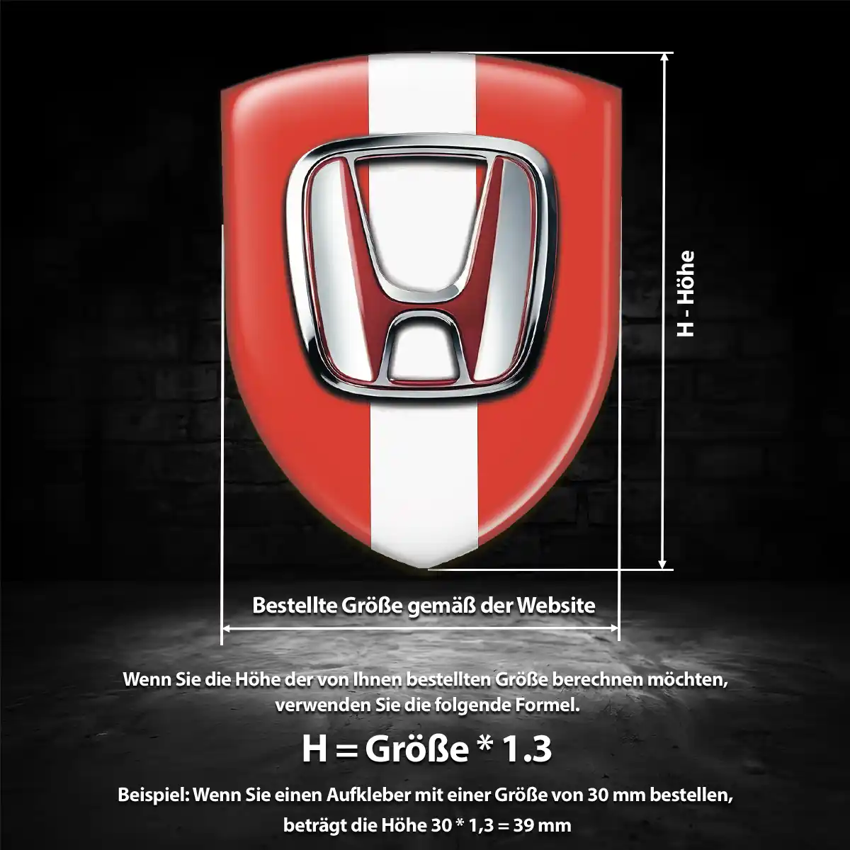 Honda Emblem Wappen Auto Hohe Qualität