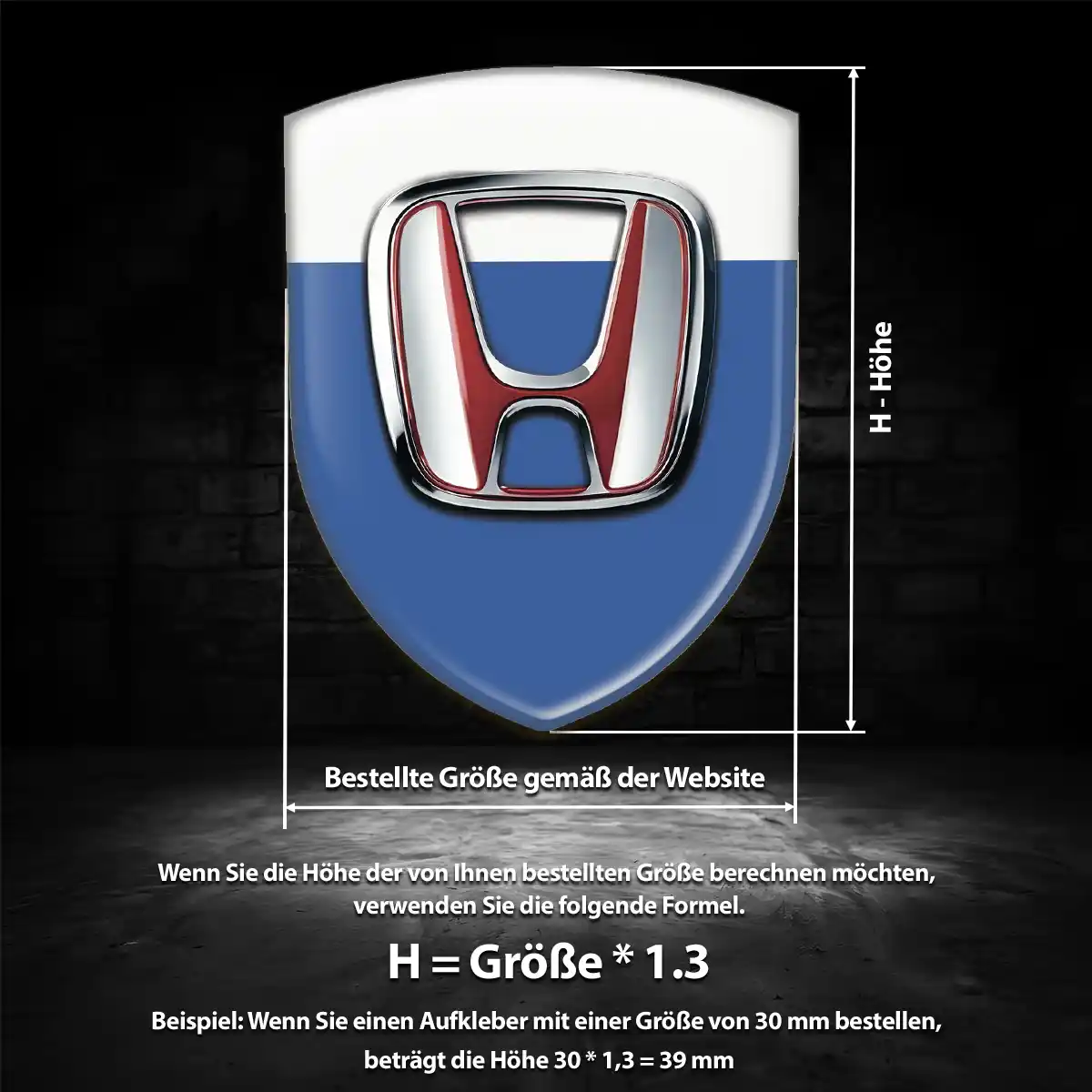Honda Emblem Wappen Auto Luxus-Edition