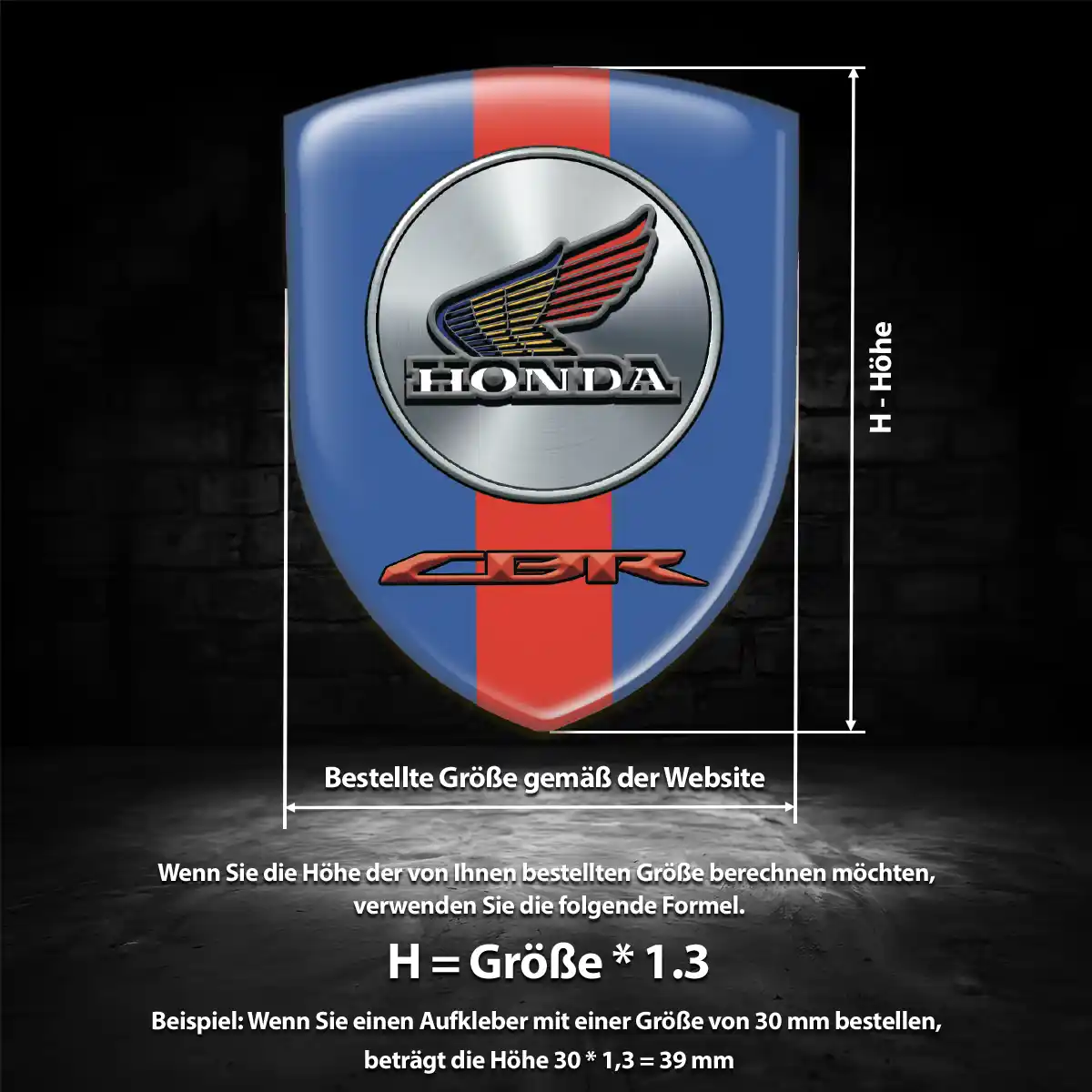 Honda Emblem Wappen Auto Premium-Edition