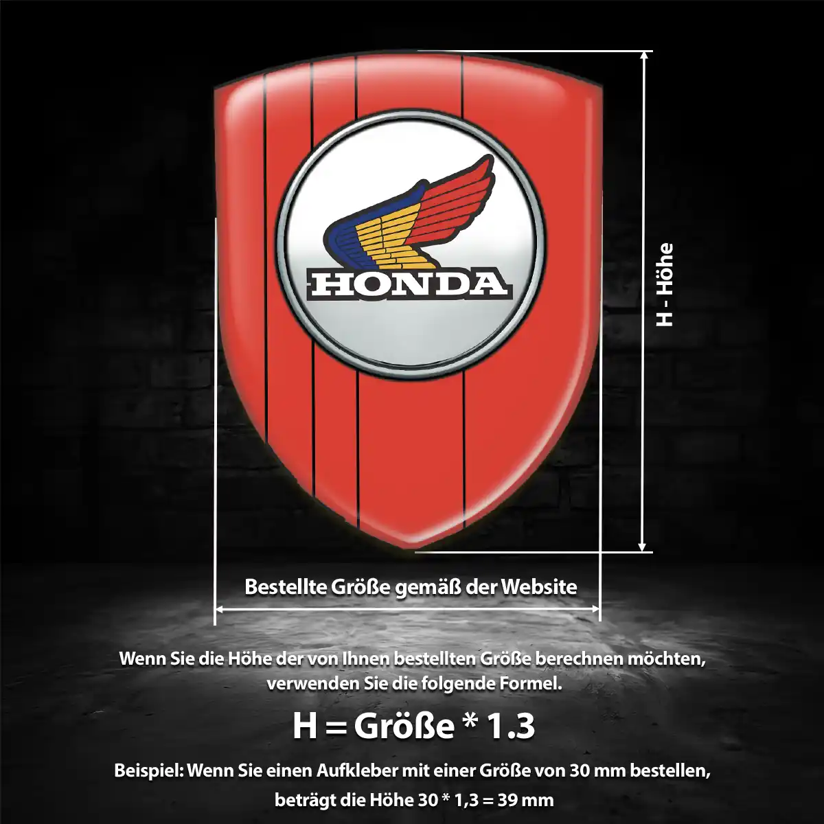 Honda Emblem Wappen Auto Premiumqualität