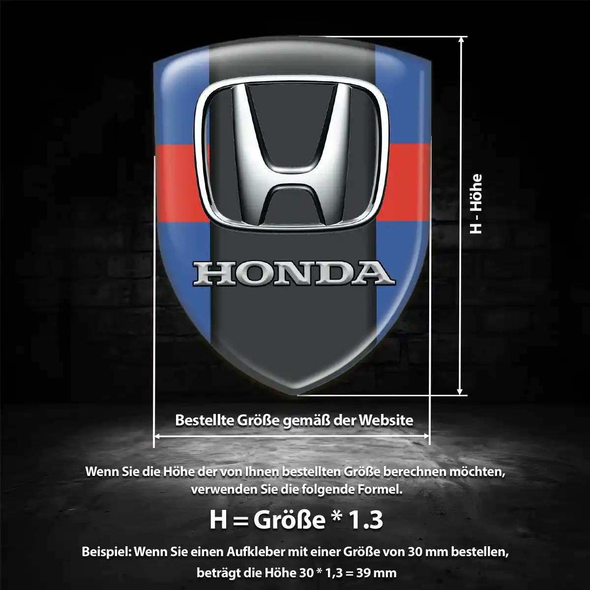 Honda Emblem Wappen Edles Design