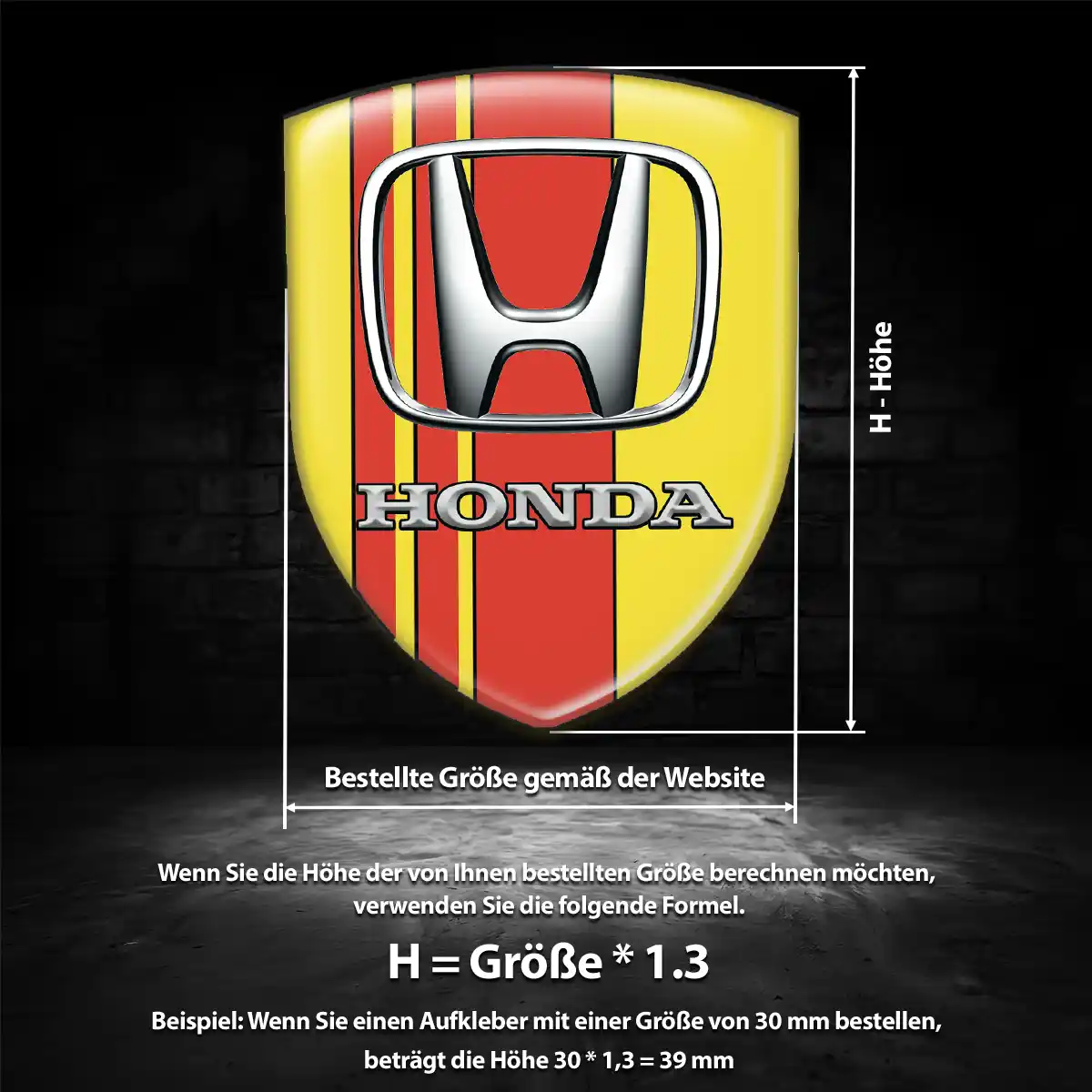 Honda Emblem Wappen Elegantes Design