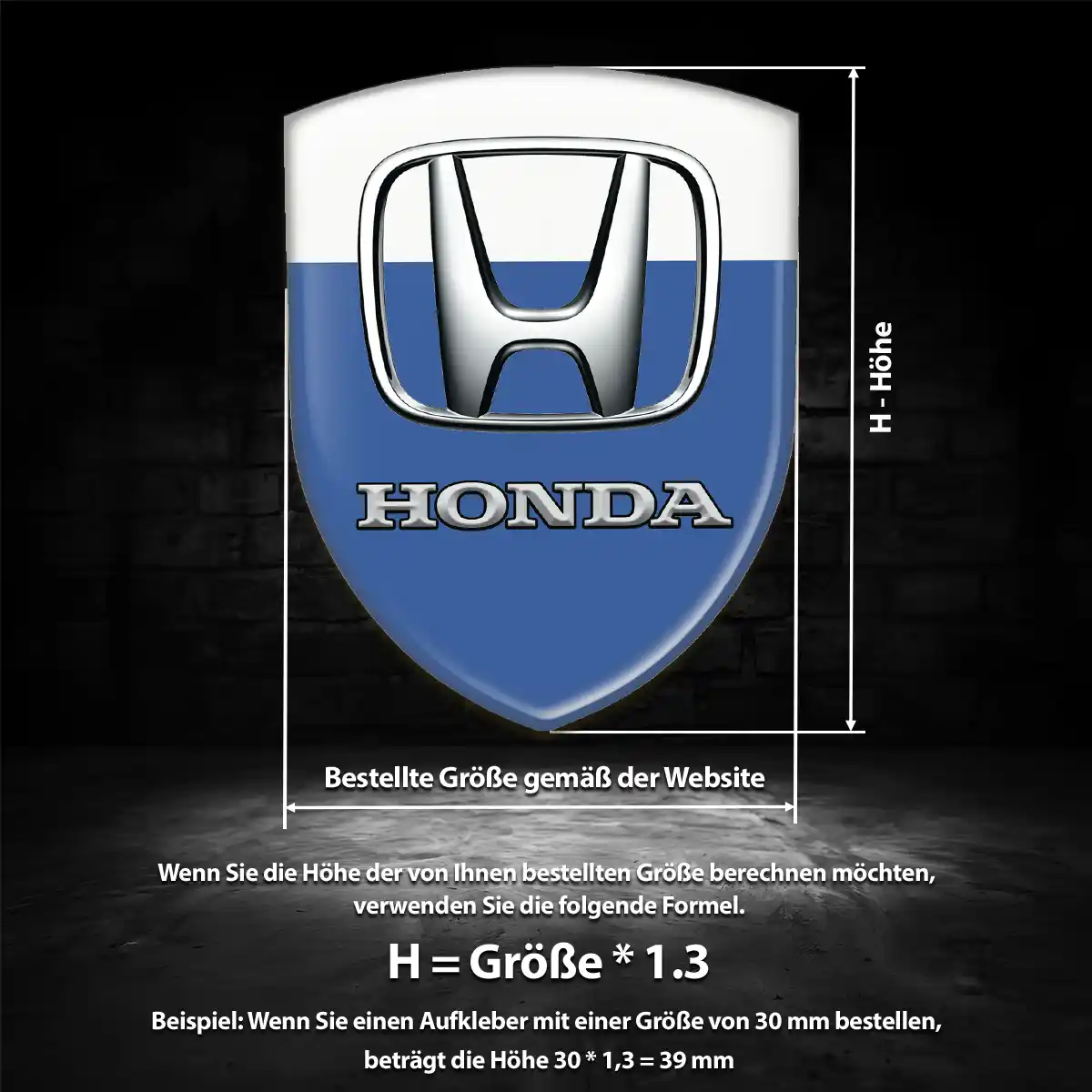Honda Emblem Wappen Interieurdesign