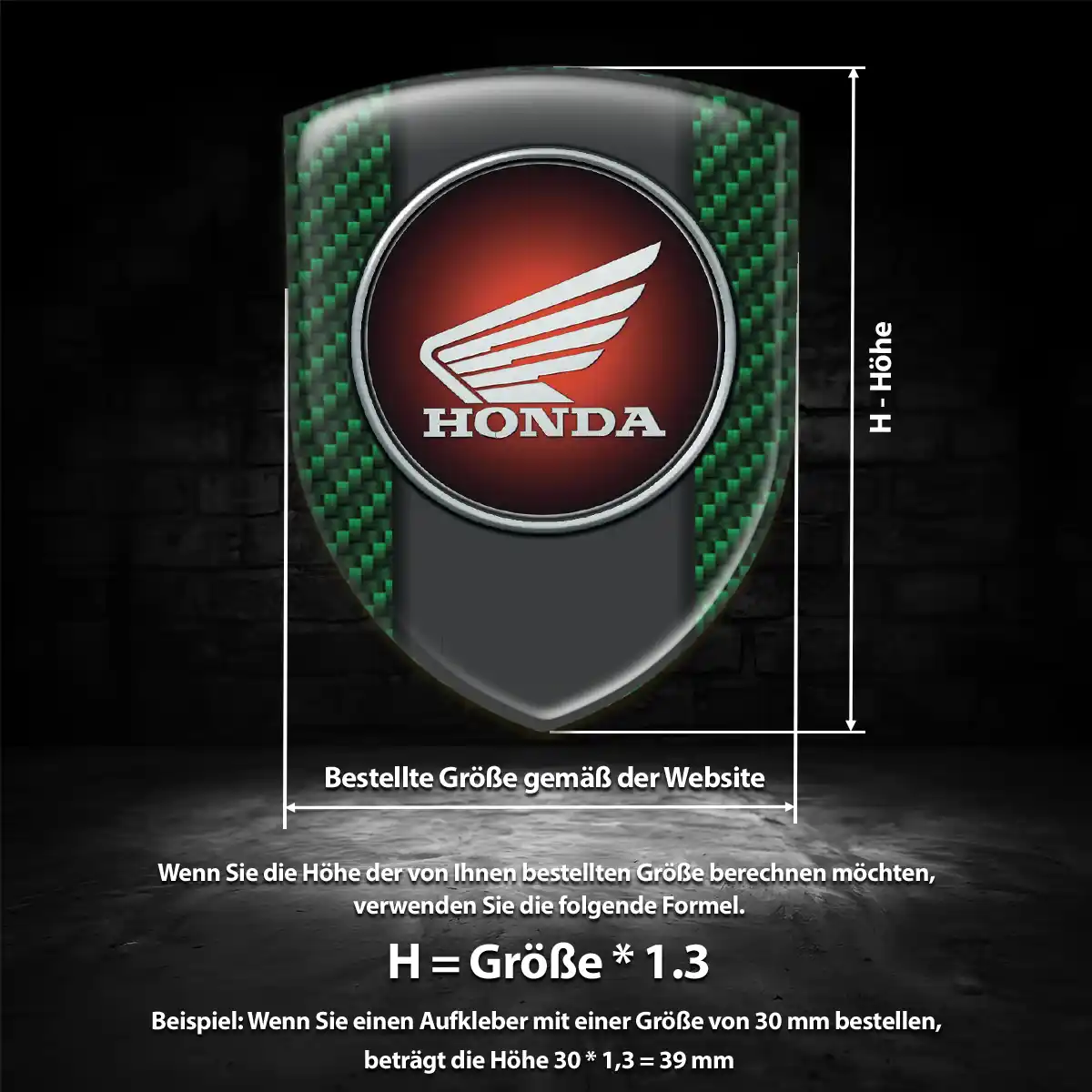 Honda Emblem Wappen Premium-Edition
