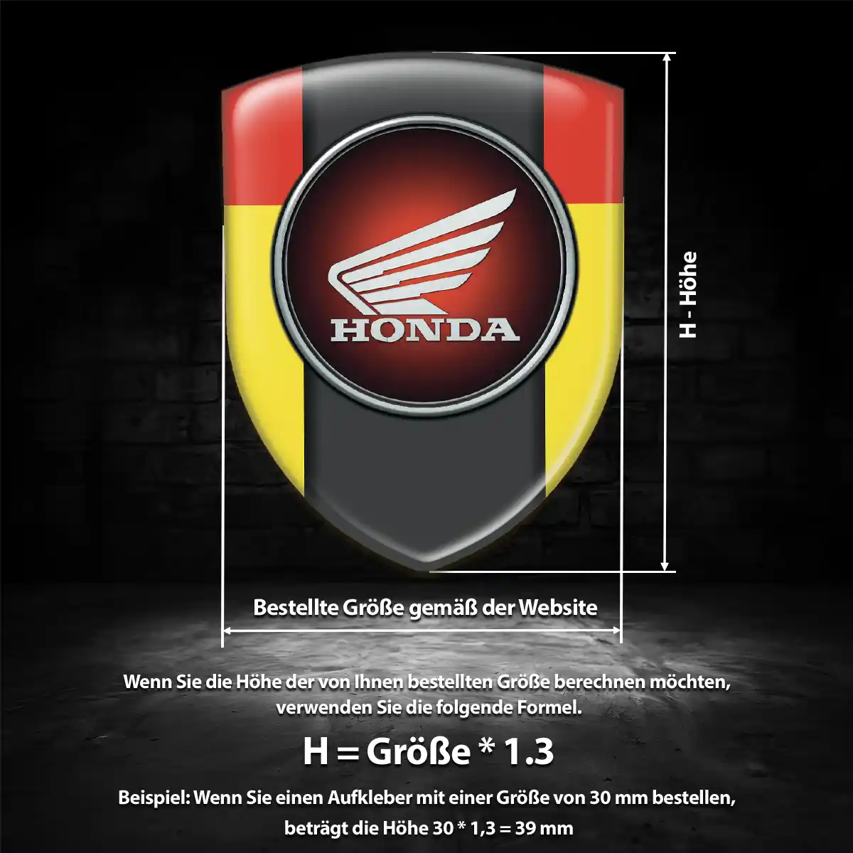 Honda Emblem Wappen Premiumqualität