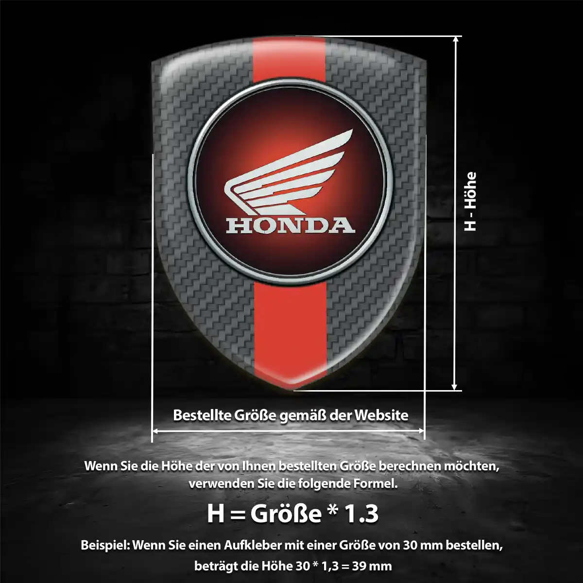 Honda Emblem Wappen Stilvolles Design