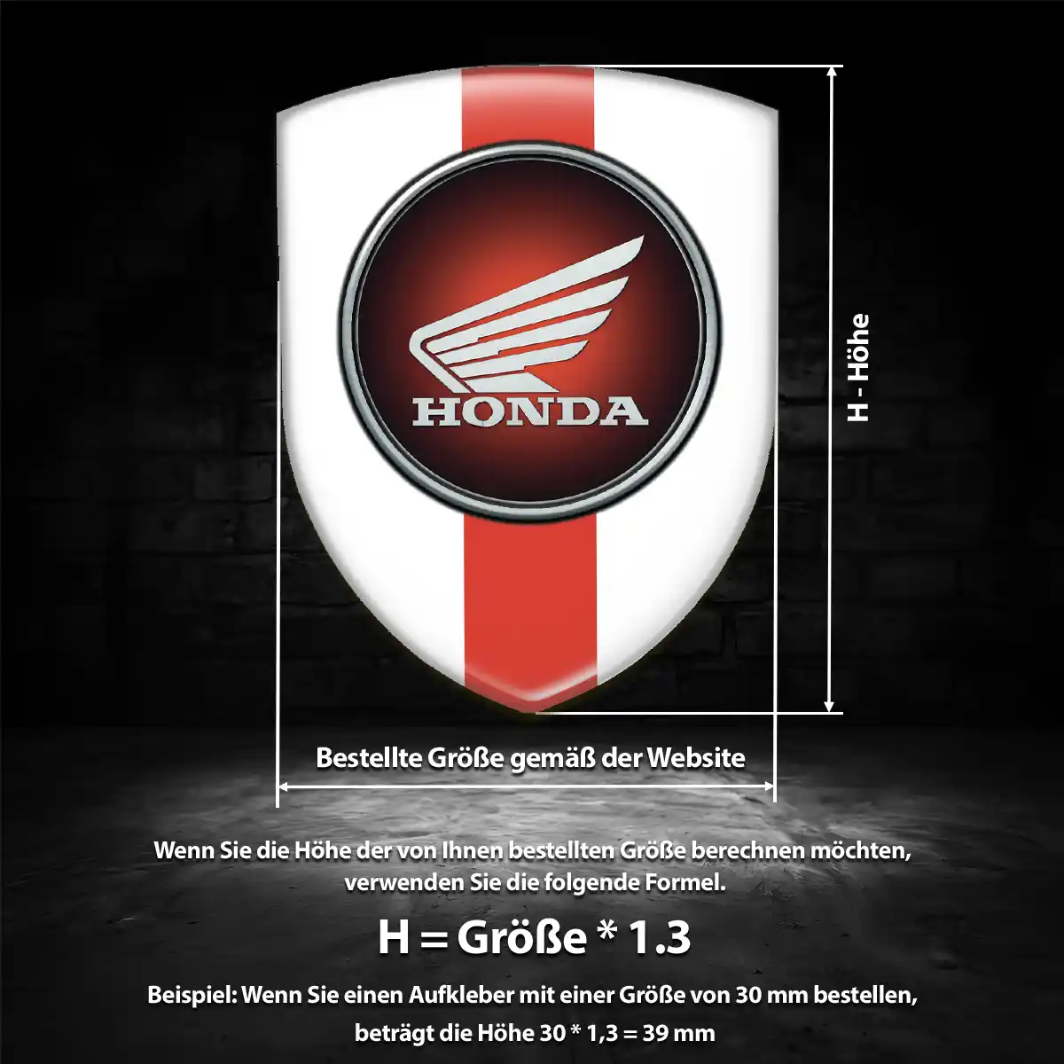 Honda Emblem Wappen Tuningfahrzeug