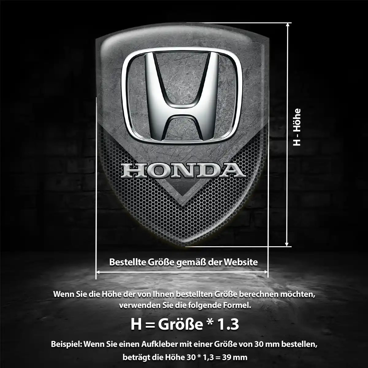 Honda Embleme Auto Edles Design