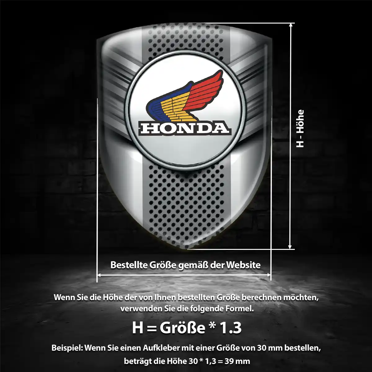 Honda Embleme Hochwertiges Harz