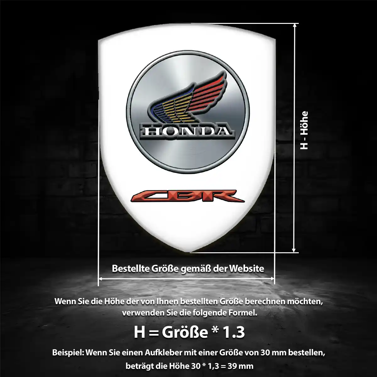 Honda Embleme Silikon Aufkleber Anspruchsvolles Design