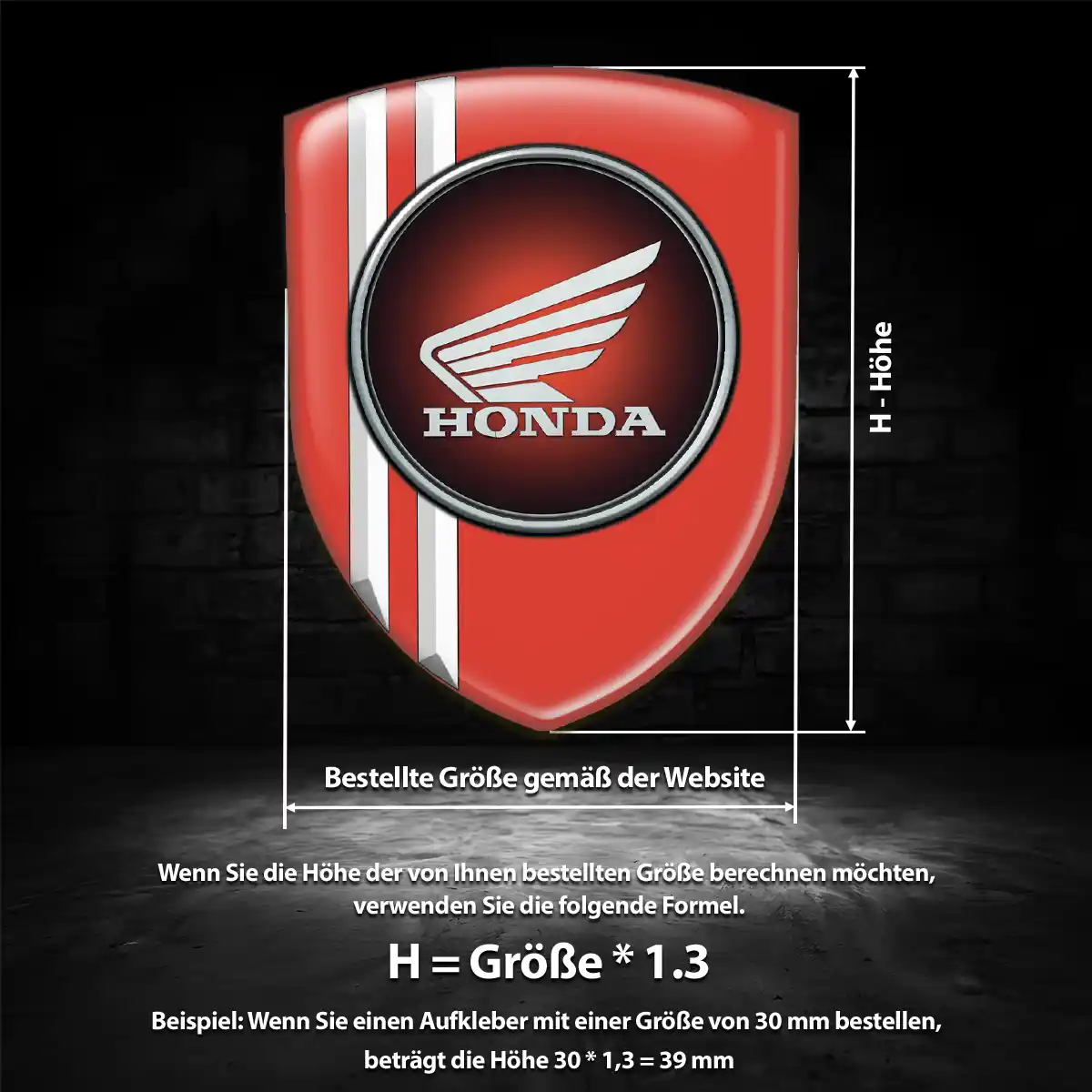 Honda Embleme Silikon Aufkleber Ausdrucksstarkes Design