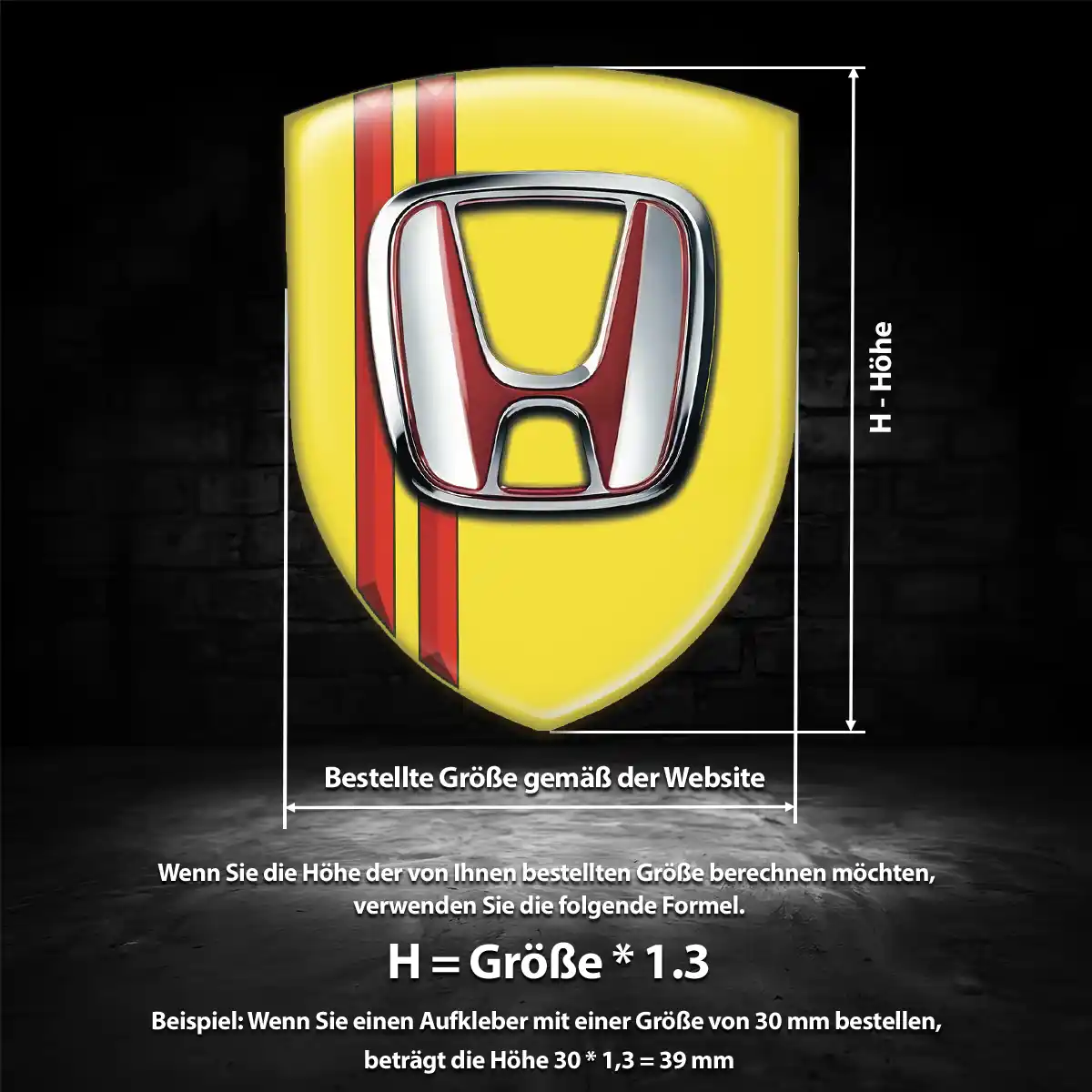 Honda Embleme Silikon Aufkleber Auto Edles Design