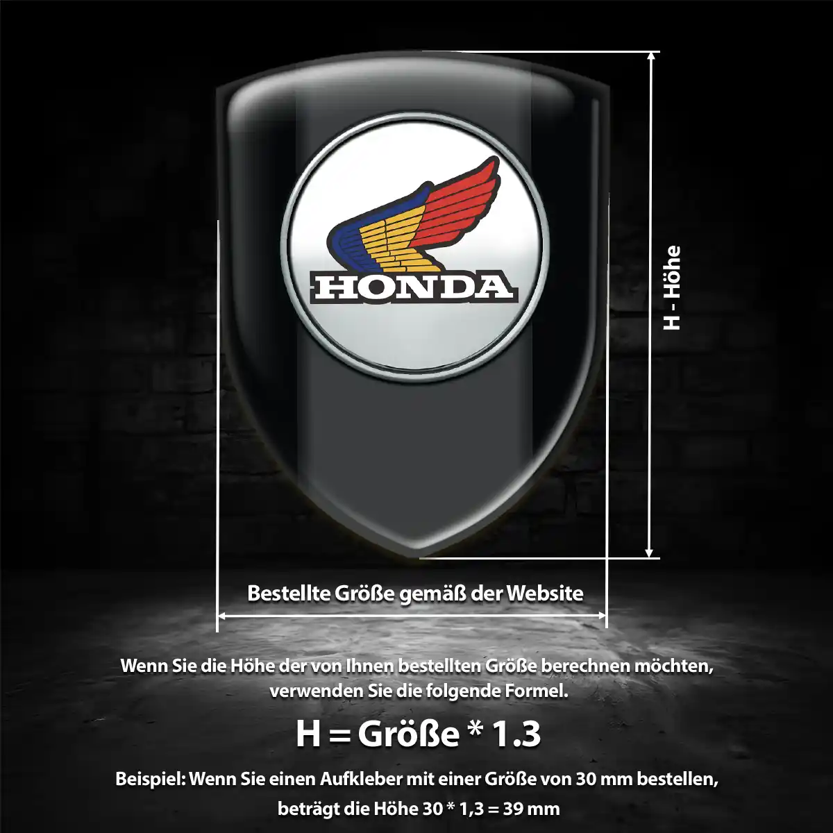 Honda Embleme Silikon Aufkleber Auto Elegantes Design