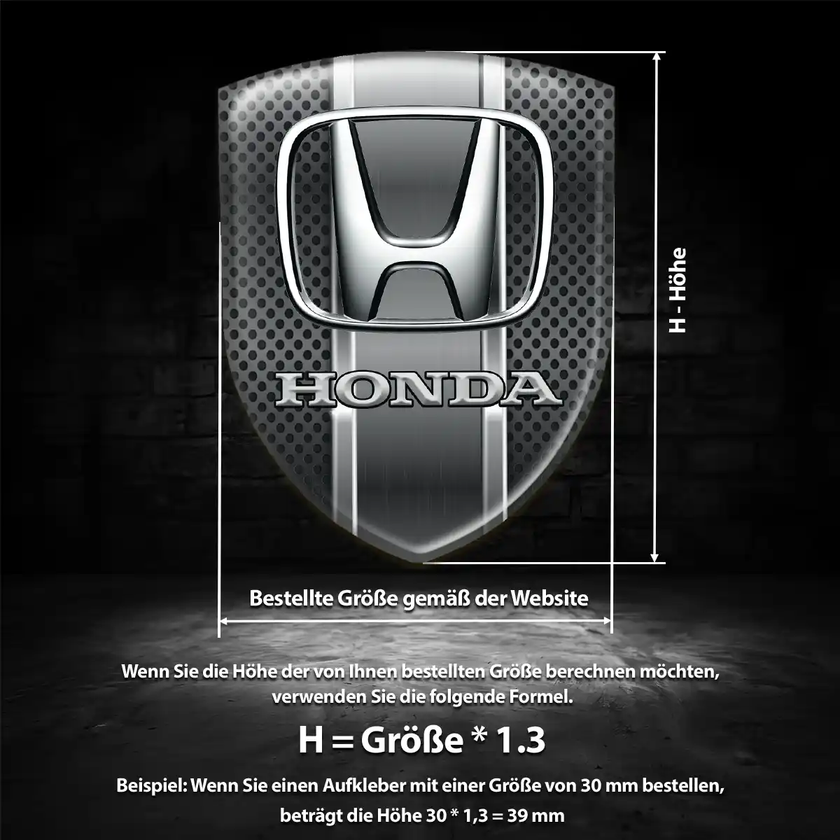 Honda Embleme Silikon Aufkleber Auto Hochwertiges Harz