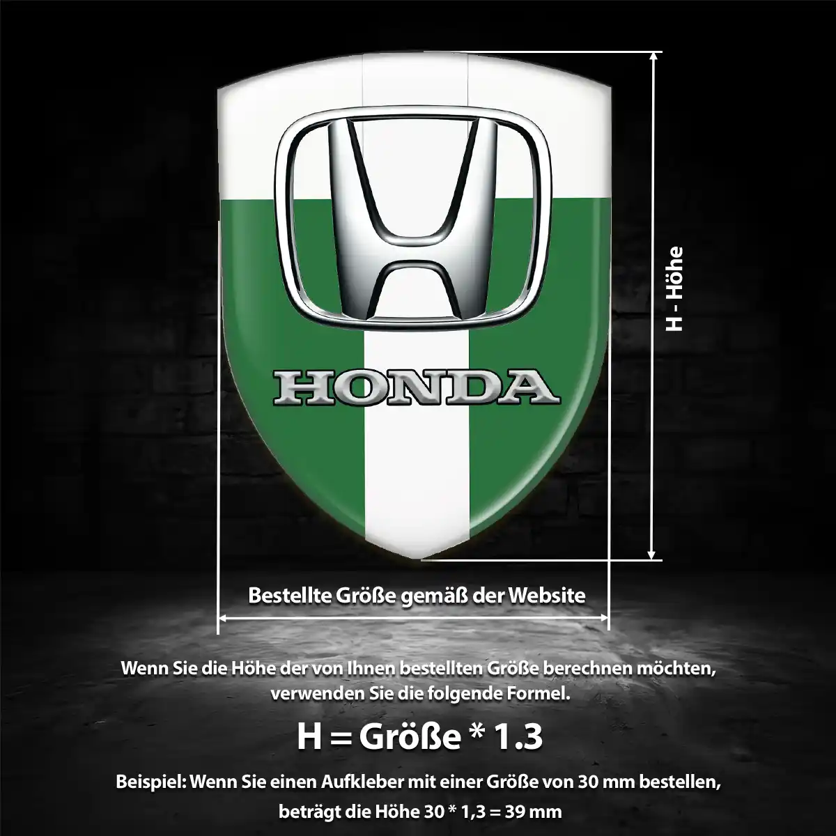 Honda Embleme Silikon Aufkleber Auto Limitierte Auflage