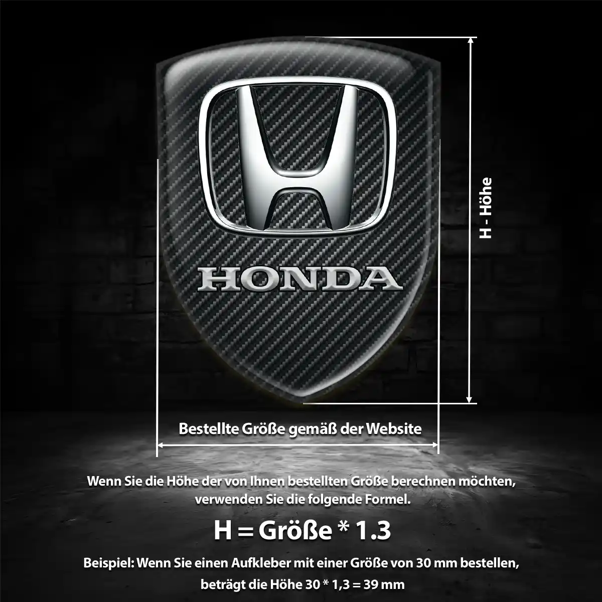 Honda Embleme Silikon Aufkleber Auto Luxus-Edition
