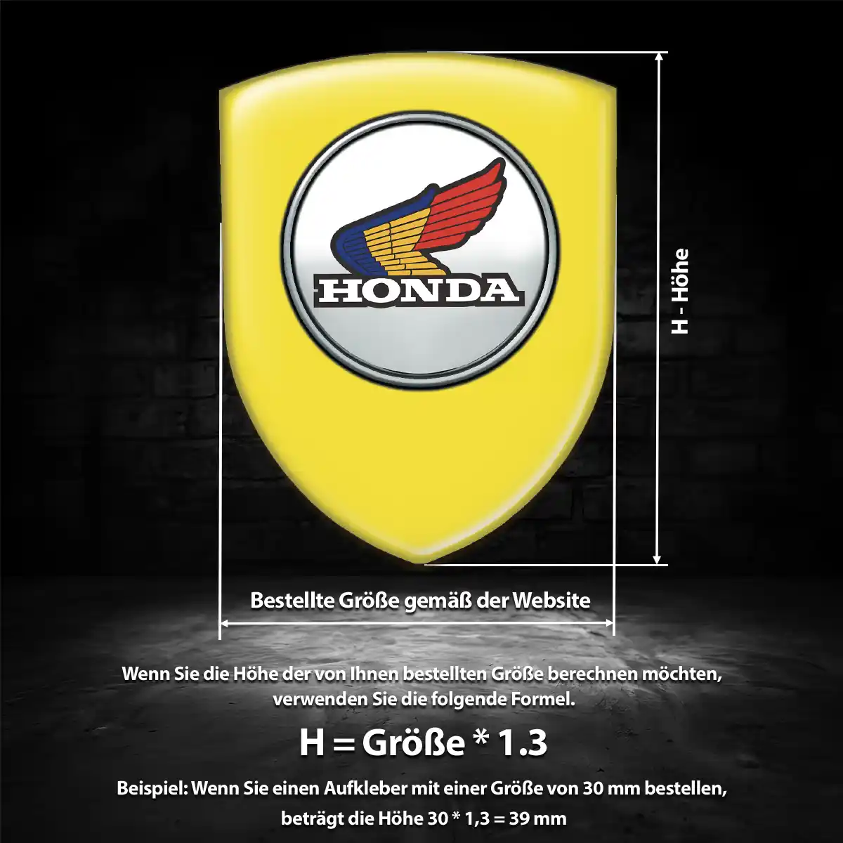 Honda Embleme Silikon Aufkleber Auto Markenedition