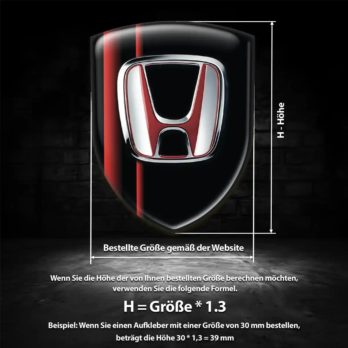 Honda Embleme Silikon Aufkleber Auto Premium-Edition