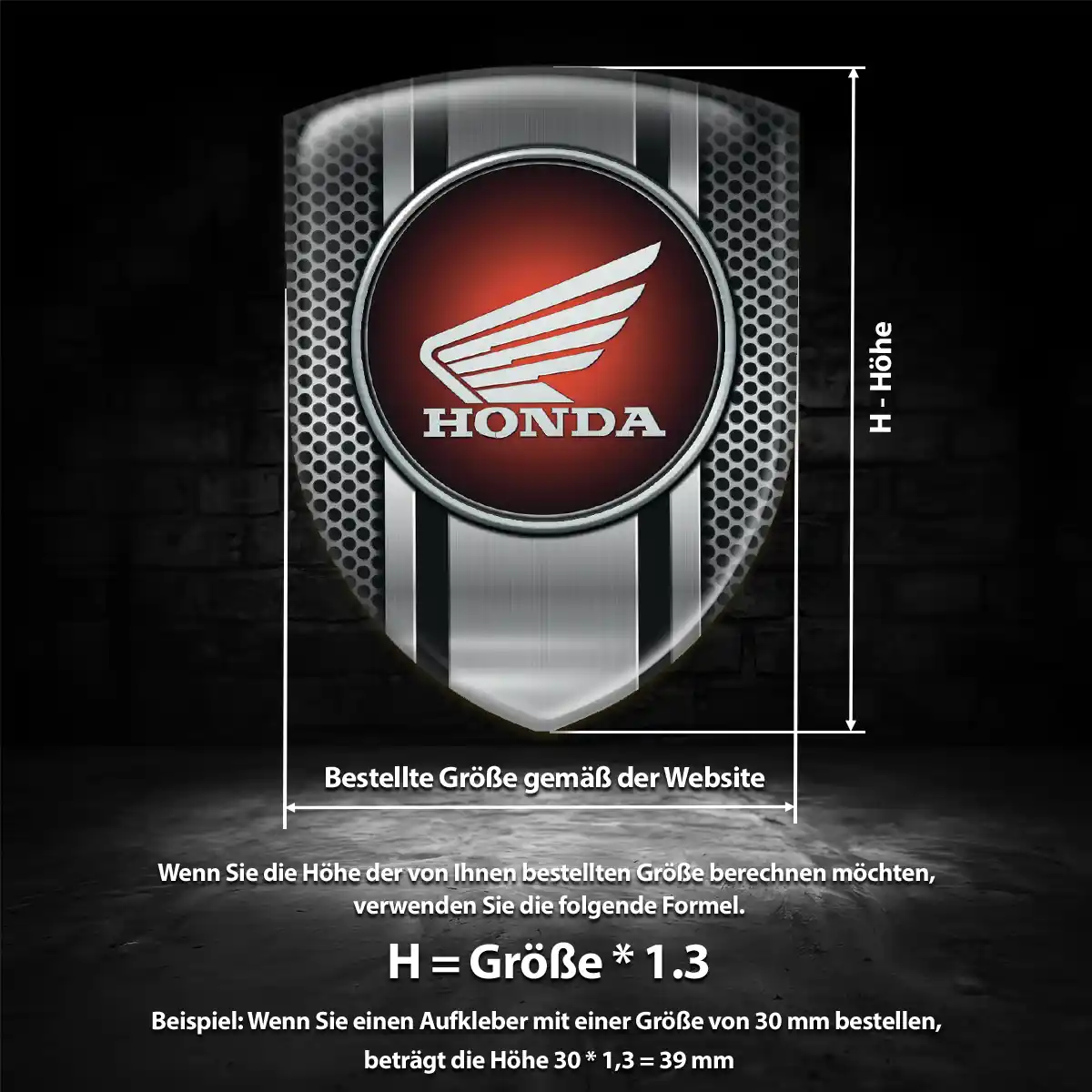 Honda Embleme Silikon Aufkleber Elegantes Design