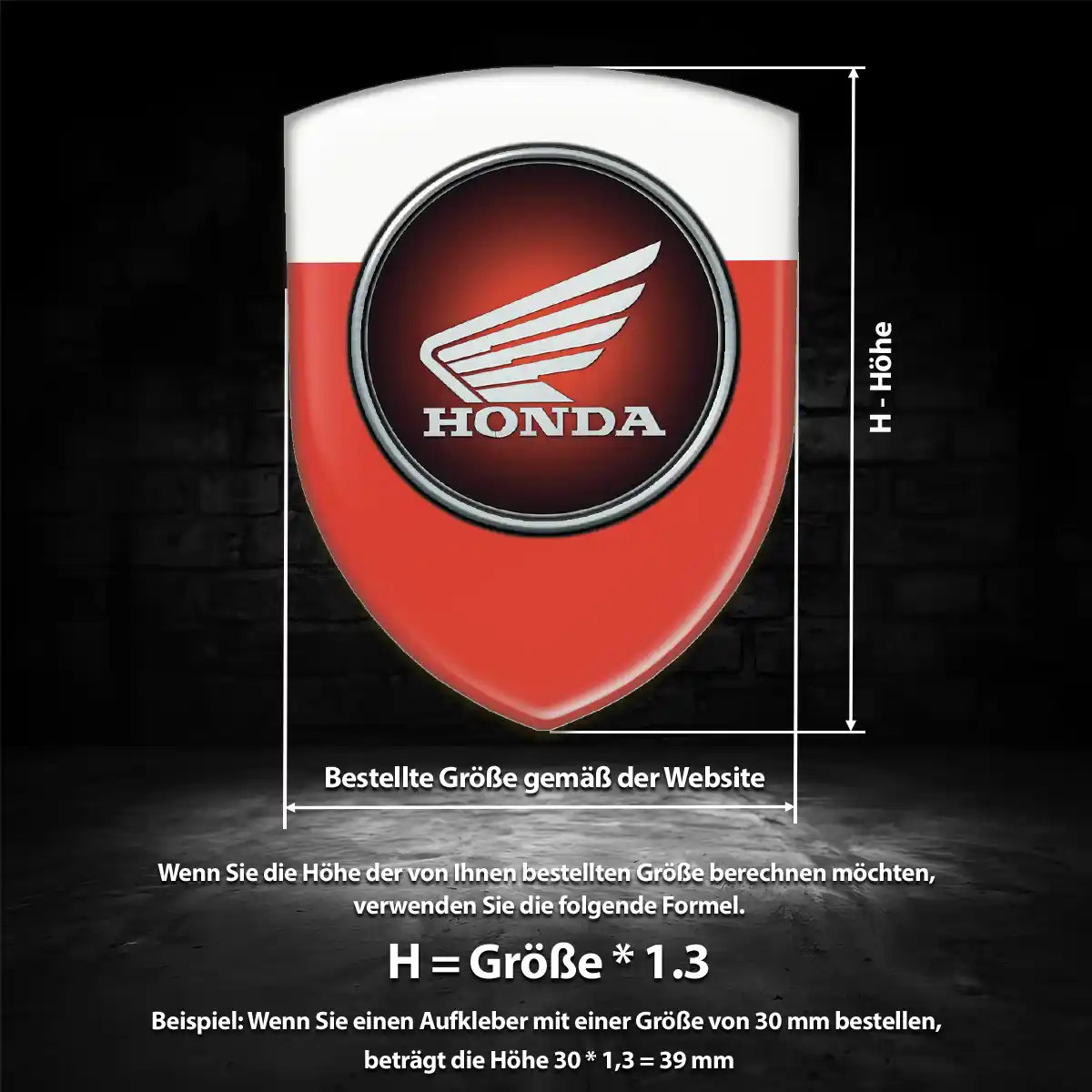 Honda Embleme Silikon Aufkleber Erstklassige Qualität