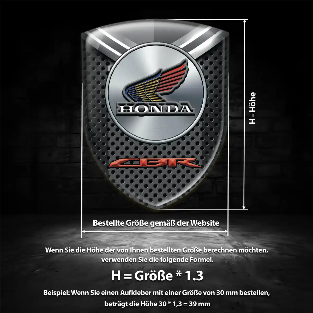 Honda Embleme Silikon Aufkleber Luxus-Edition