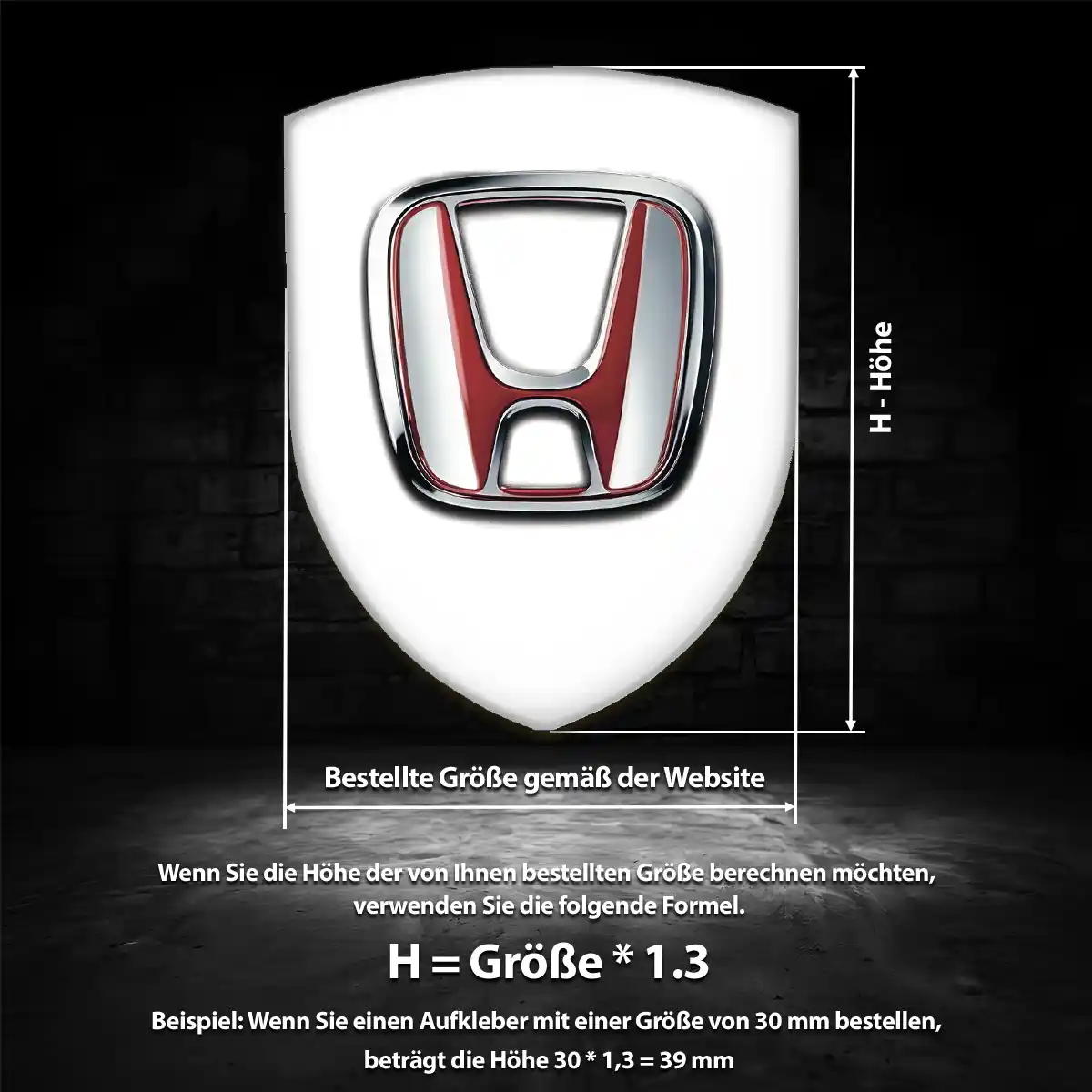 Honda Embleme Silikon Aufkleber Modernes Design