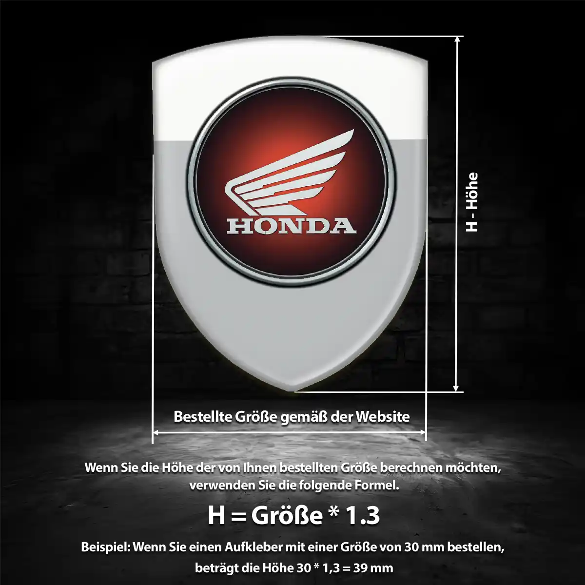Honda Silikon Aufkleber Anspruchsvolles Design