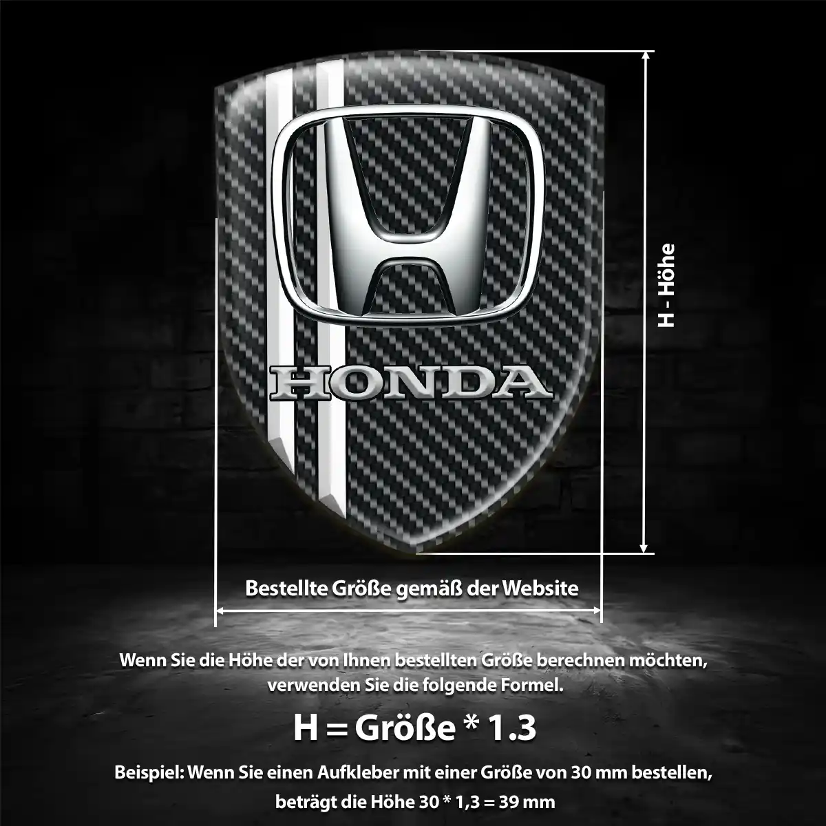 Honda Silikon Aufkleber Auto Elegantes Design