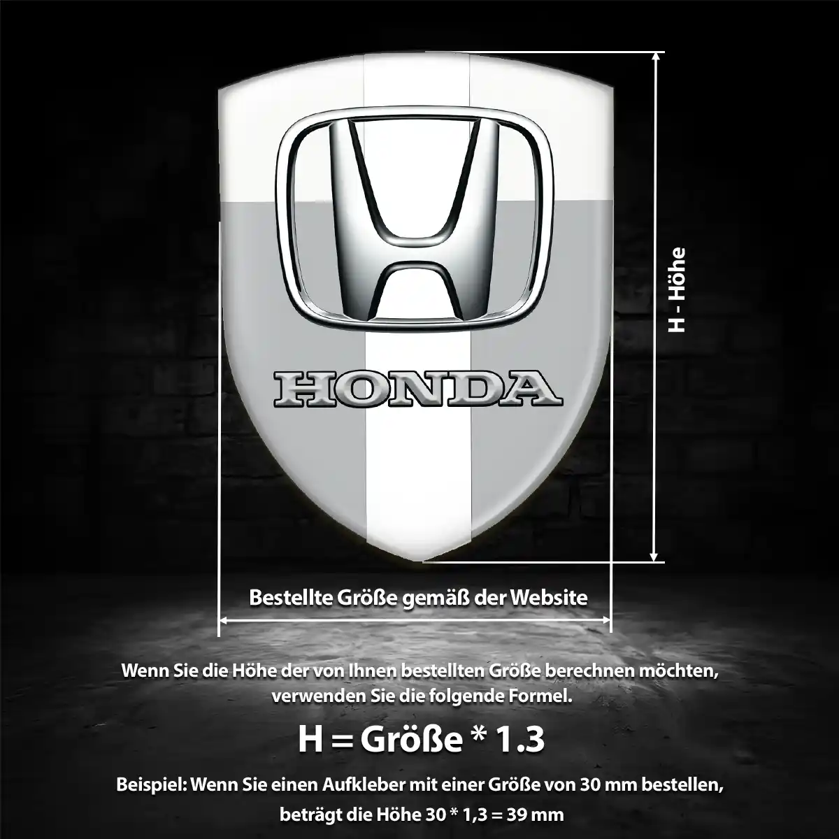 Honda Silikon Aufkleber Auto Interieurdesign