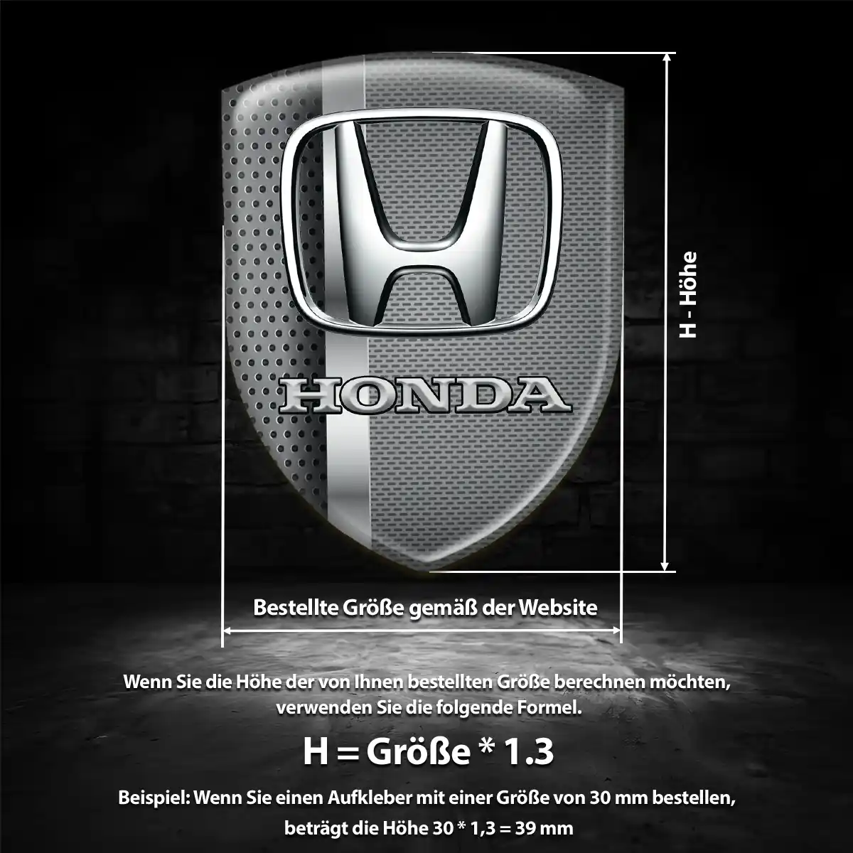 Honda Silikon Aufkleber Auto Markenedition