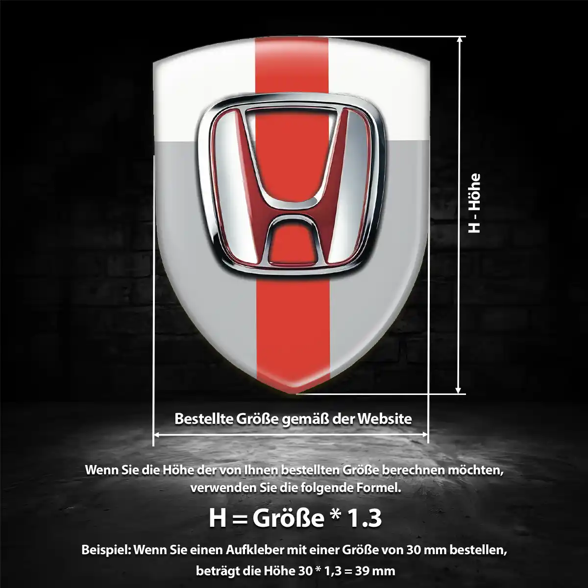 Honda Silikon Aufkleber Auto Modernes Design