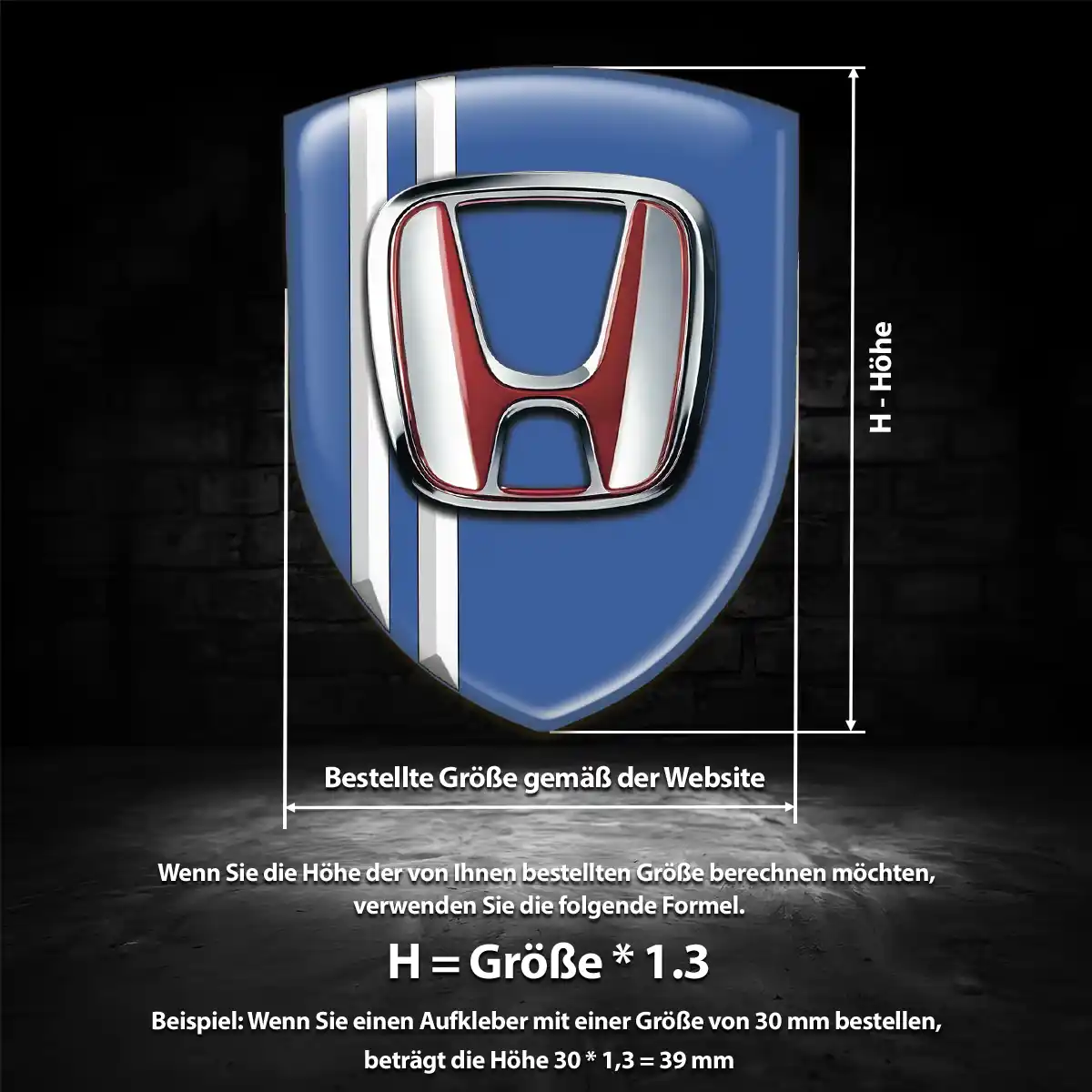 Honda Silikon Aufkleber Auto Premium-Edition