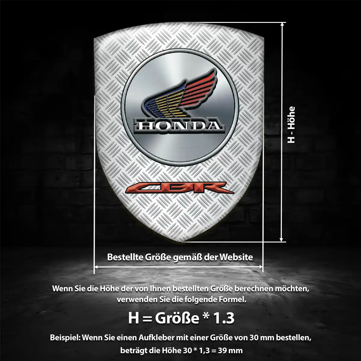 Honda Silikon Aufkleber Edles Design