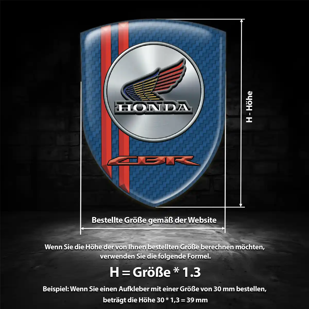Honda Silikon Aufkleber Elegantes Design